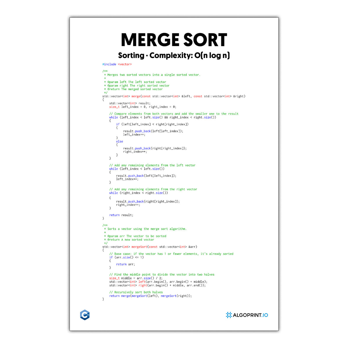 Merge Sort - C++
