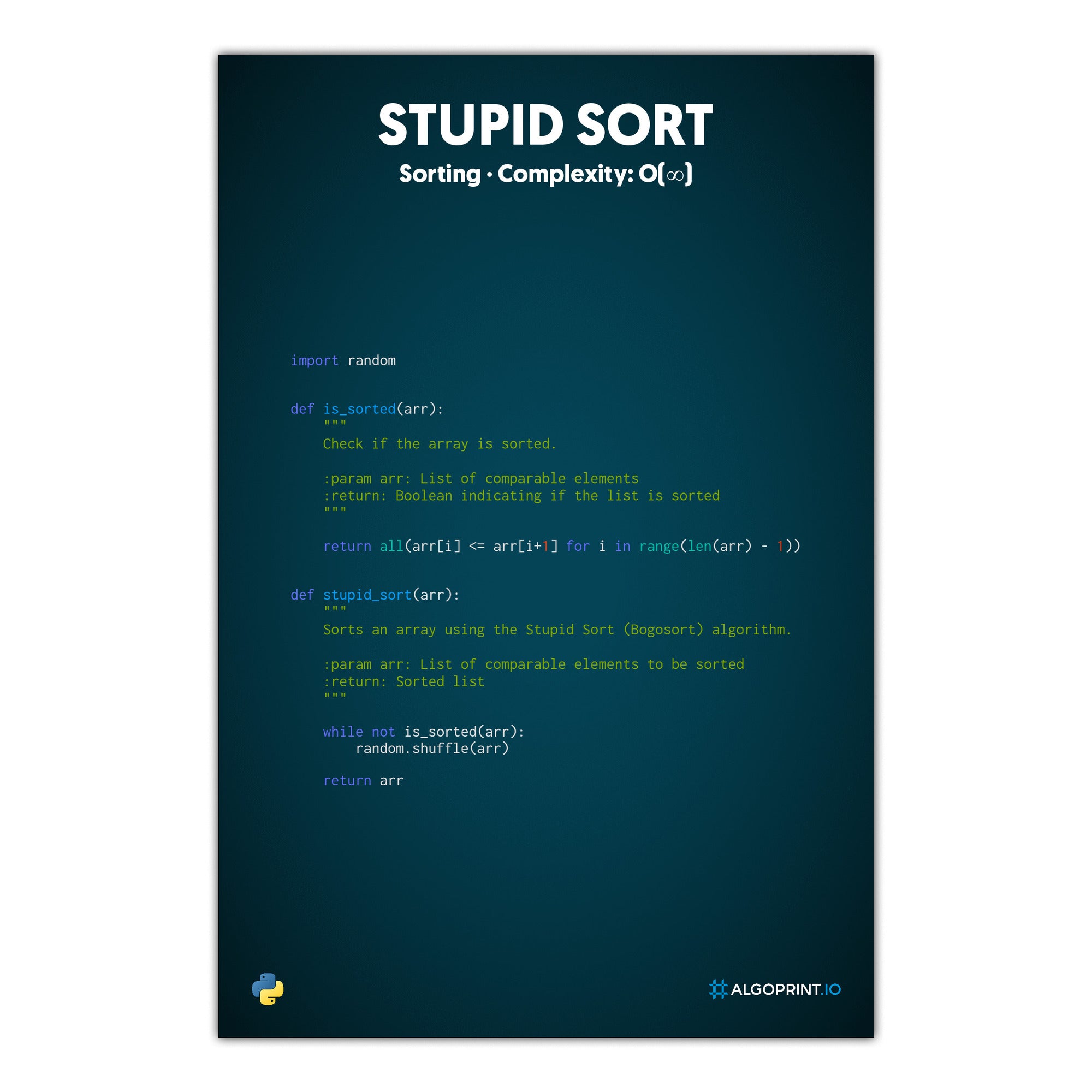 Stupid Sort - Python
